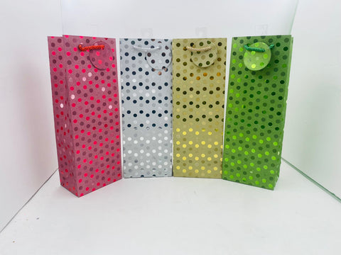 GE8640-Multi Color Bottle Pork Dot Shinning Bags (12/144)