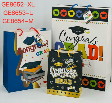 GE8652-Graduation Party Gift Bags with Handle-XL(144)