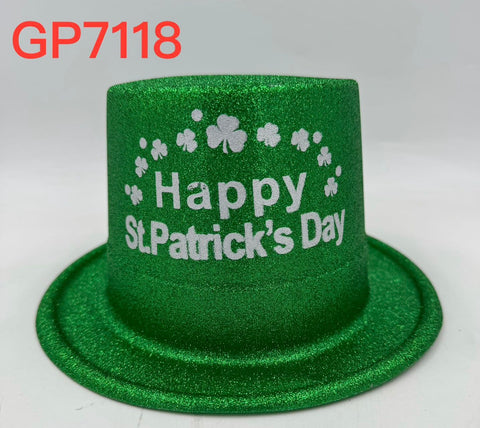 GP7118-St. Patrick's  Glitter Hat  (12/144)