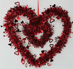 GV6835-13" Tinsel Deco Double Heart  (12/36)