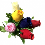 20" Artificial Suede Multicolor Roses (6/720)
