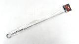 Metal skewer on a white background