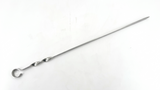 Metal skewer on a white background