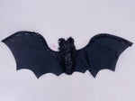 PT4227 Halloween 25"x 10" Black Bat Tinsel Decoration (12/36)