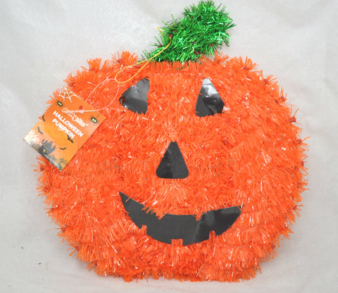 PT4234 Halloween 12"x12" Tinsel Pumpkin Decoration(12/72)