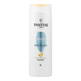 Pantene shampoo bottle on a white background