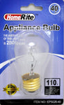 EP5026 40w Appliance Bulb- Clear (12/120)