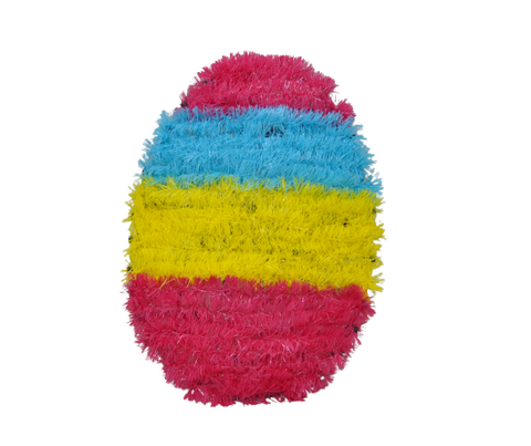 GEA4166 12" x 8.5" Tinsel Easter Egg Decoration (24)
