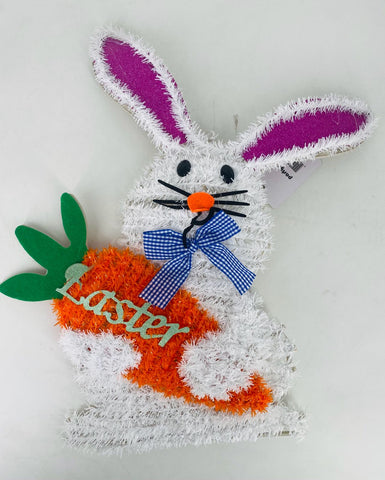 GF7162  16x13" Easter Tinsel Bunny Decoration(24)