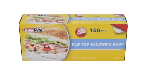 KC2124 150ct Flip Top Sandwich Bags (48)