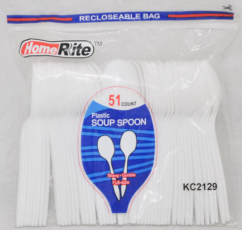 KC2129 51pc Plastic Soup Spoon (48)