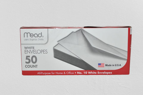 MEAD75050 Mead #10 White Envelopes, 50 Count,(pack of 24)