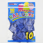 PT2051 10ct 12" Helium Pearlized Balloon (24/144) - Navy Blue
