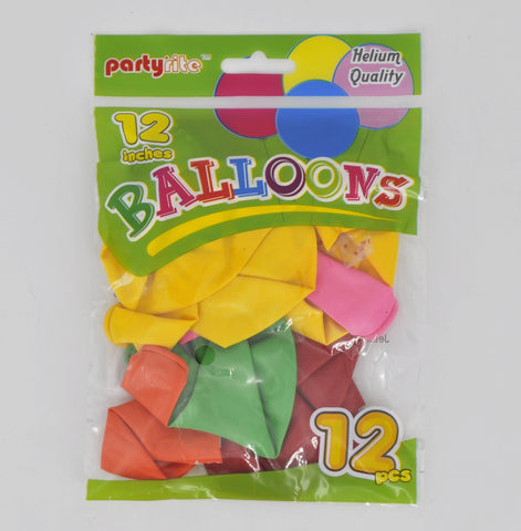 PT2063 12ct 12" Helium Balloons (24/144) - Birthday