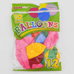PT2064 12ct 12" Helium Balloons - Mix (24/144)