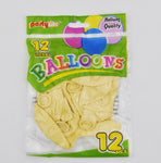 PT2068 12ct 12" Helium Balloons (24/144) - Lite Yellow