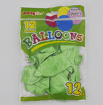 PT2070 12ct 12" Helium Balloons (24/144) - Lite Green