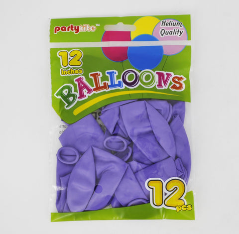 PT2071 12ct 12" Helium Balloons (24/144) - Lavender