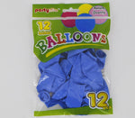 PT2072 12ct 12" Helium Balloons (24/144) - Lite Blue