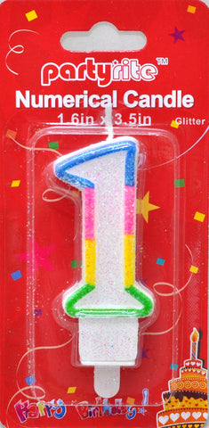 PT3001-G #1 Birthday Candles -Glitter (12/600)