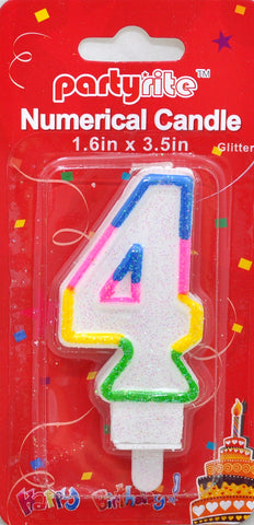 PT3004-G #4 Birthday Candles -Glitter (12/600)