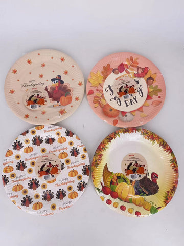 GK4308 -Thanksgiving 10inch (8count)paper plates (48)