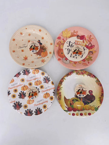 GK4309 -Thanksgiving 7inch (10count)paper plates (48)