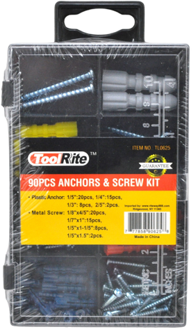TL0625 90pc Anchors & Screw Kit (12/72)